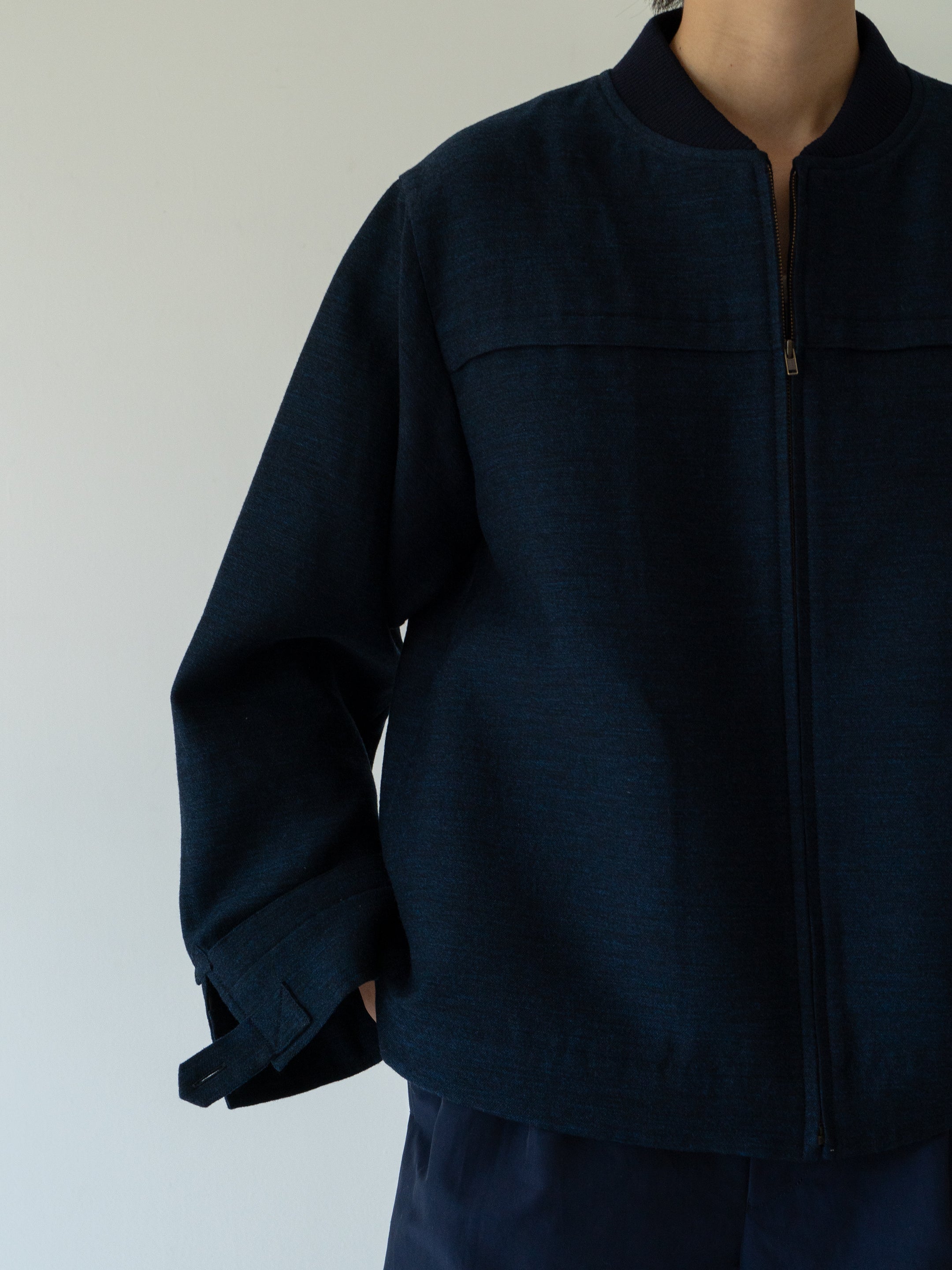 Rice basic woolsilk blouson