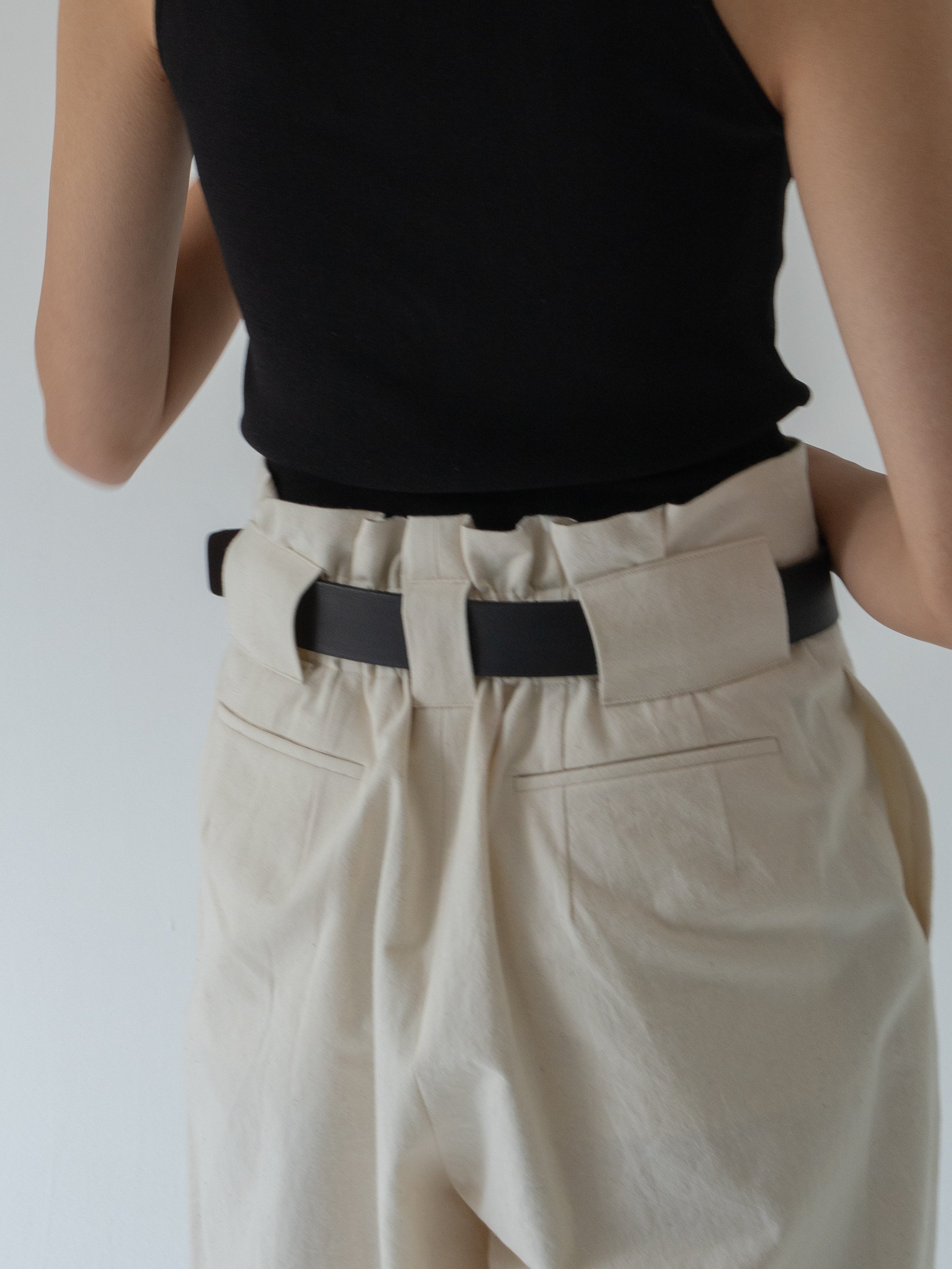 TYPE PANTS cotton trousers white