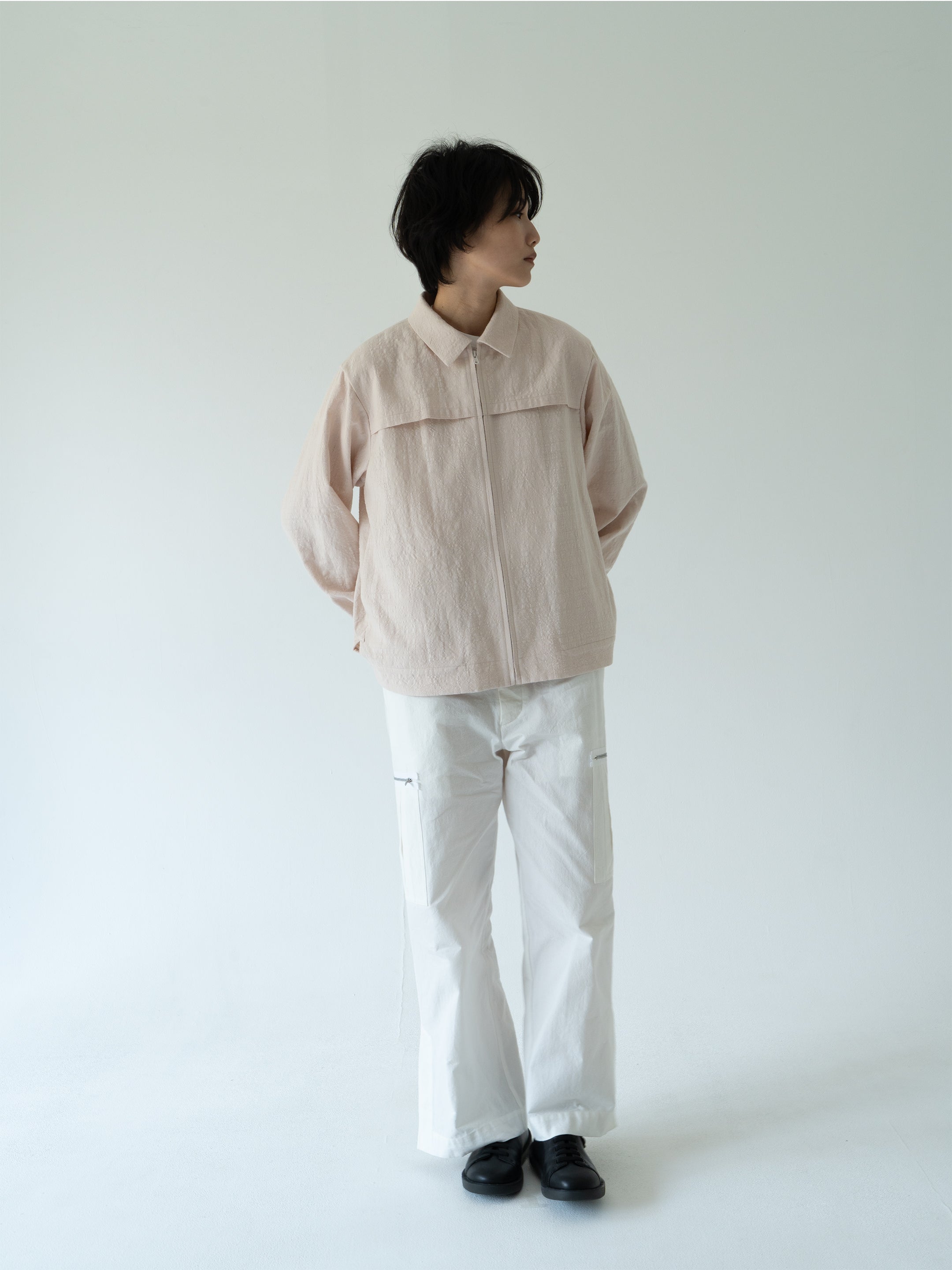 Ear swing top cotton blouson