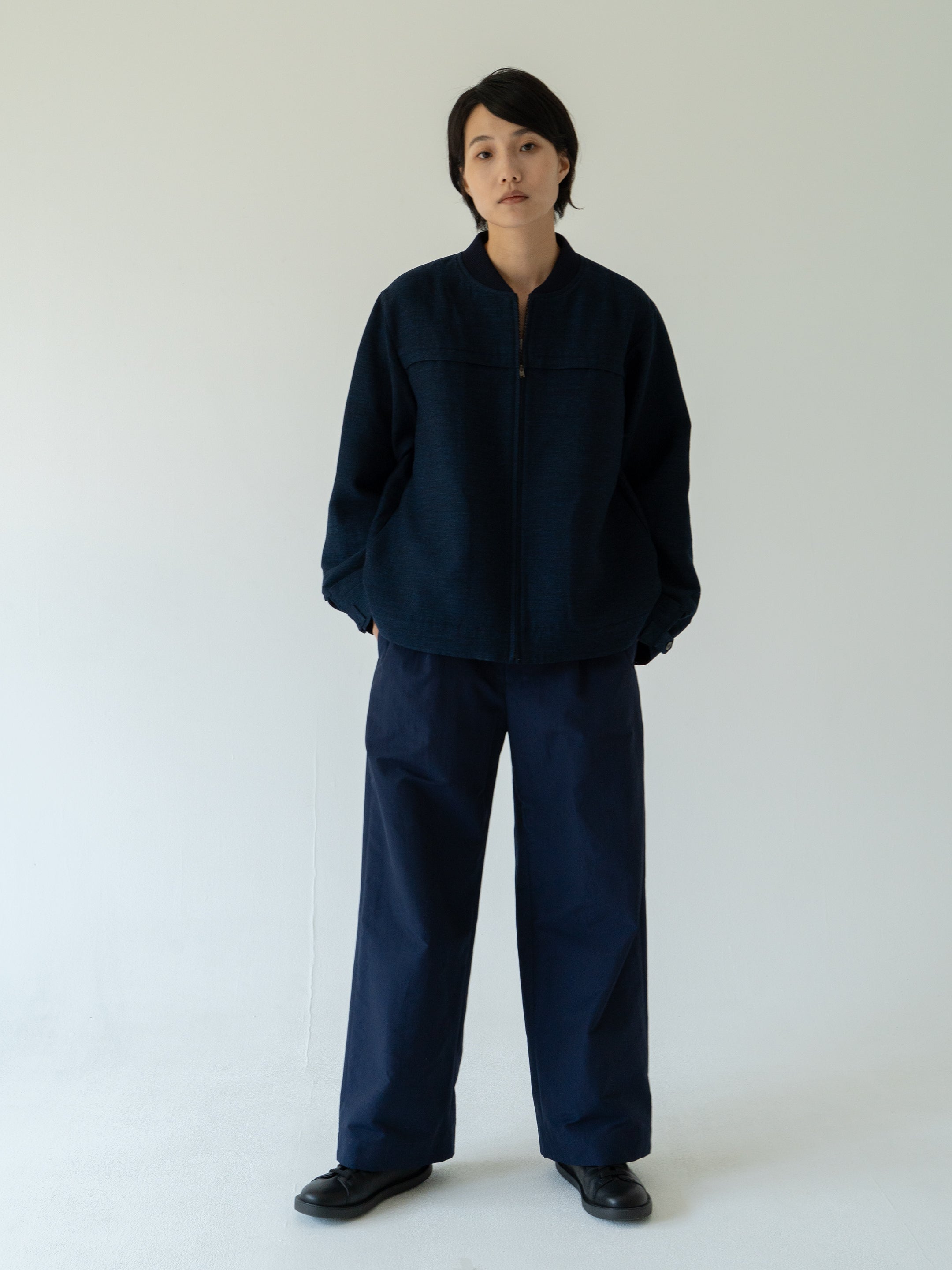 Rice basic woolsilk blouson