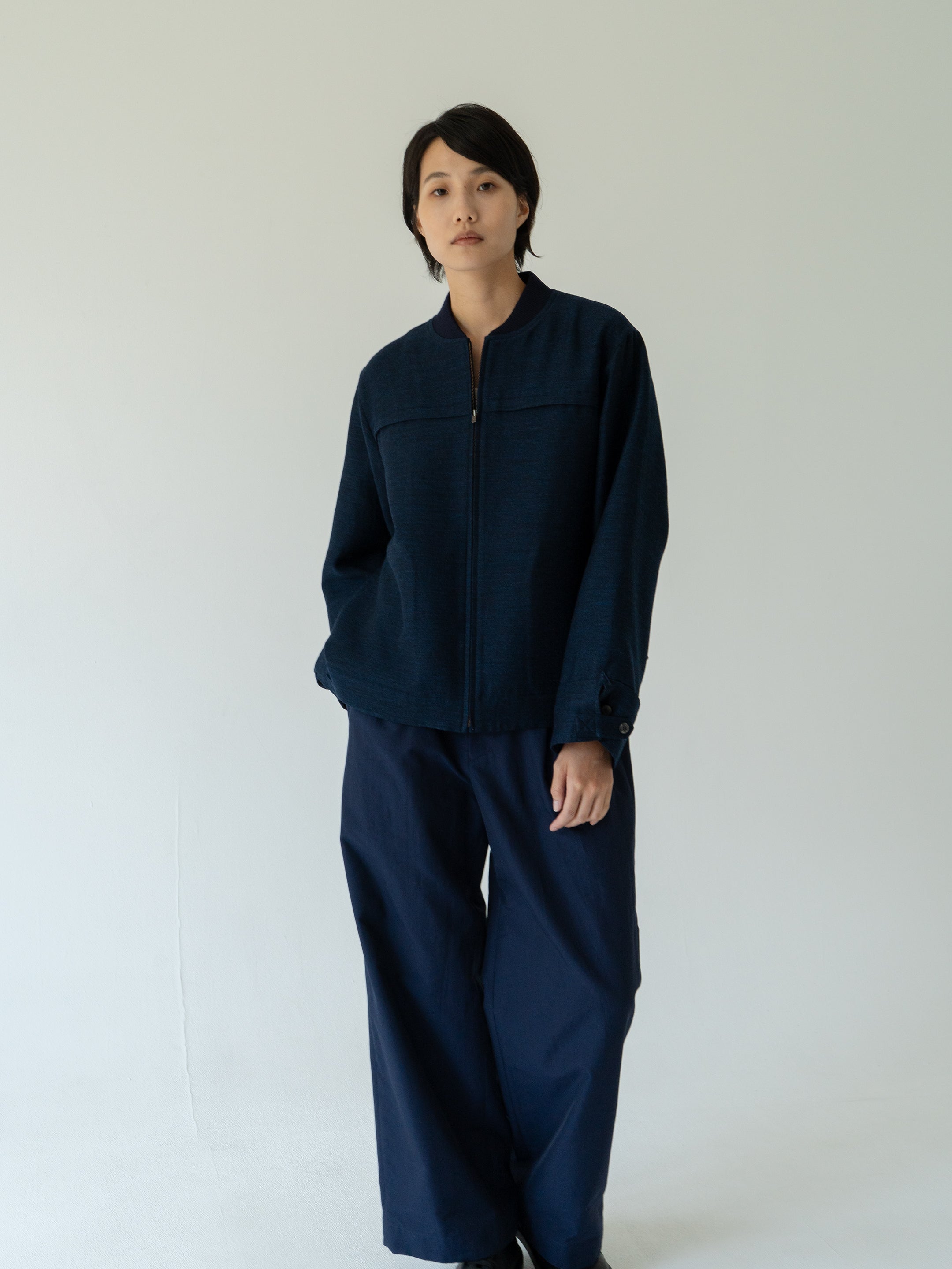 Rice basic woolsilk blouson