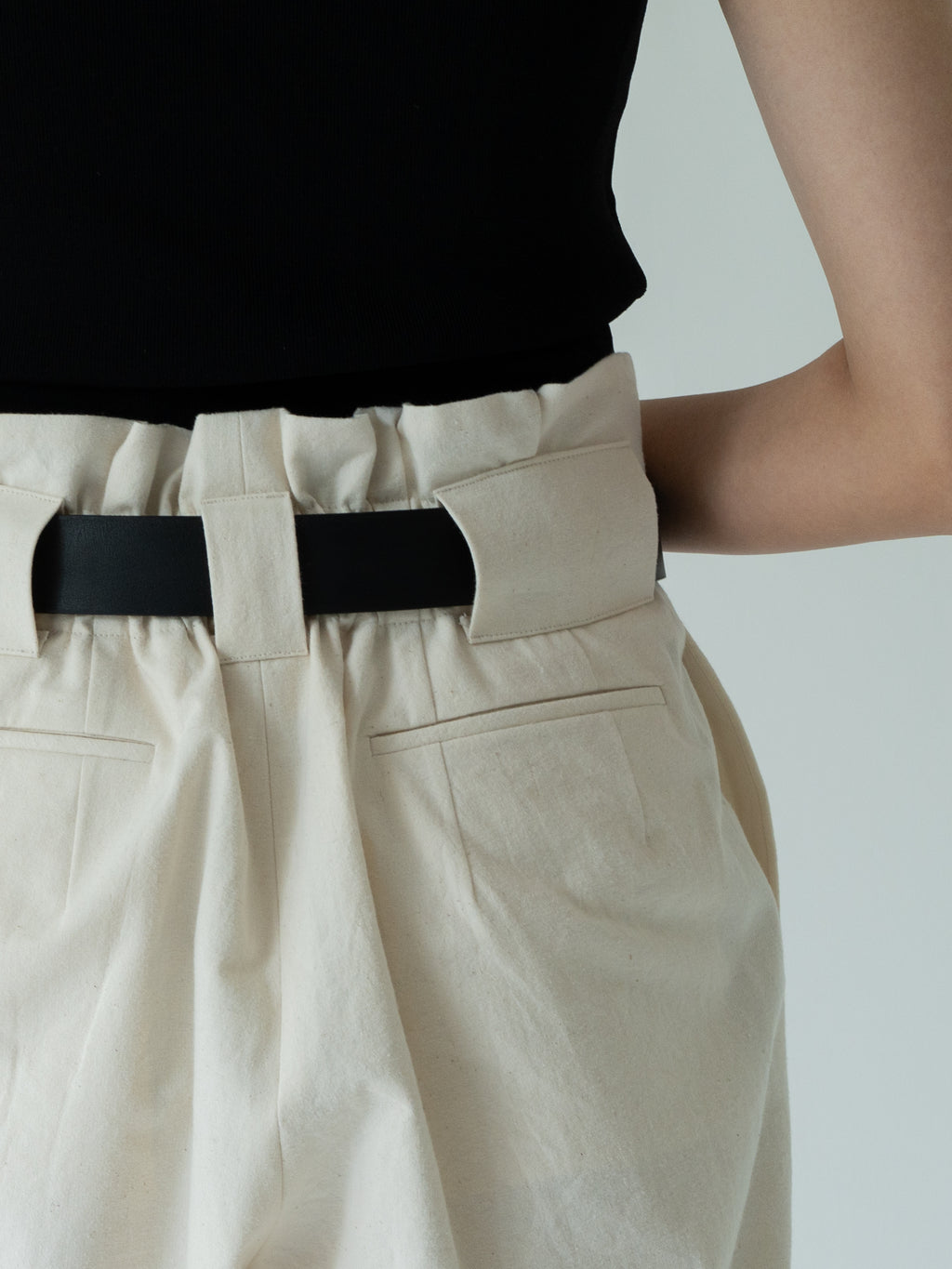 TYPE PANTS cotton trousers white