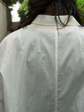 dolmen flower stitch shirts white