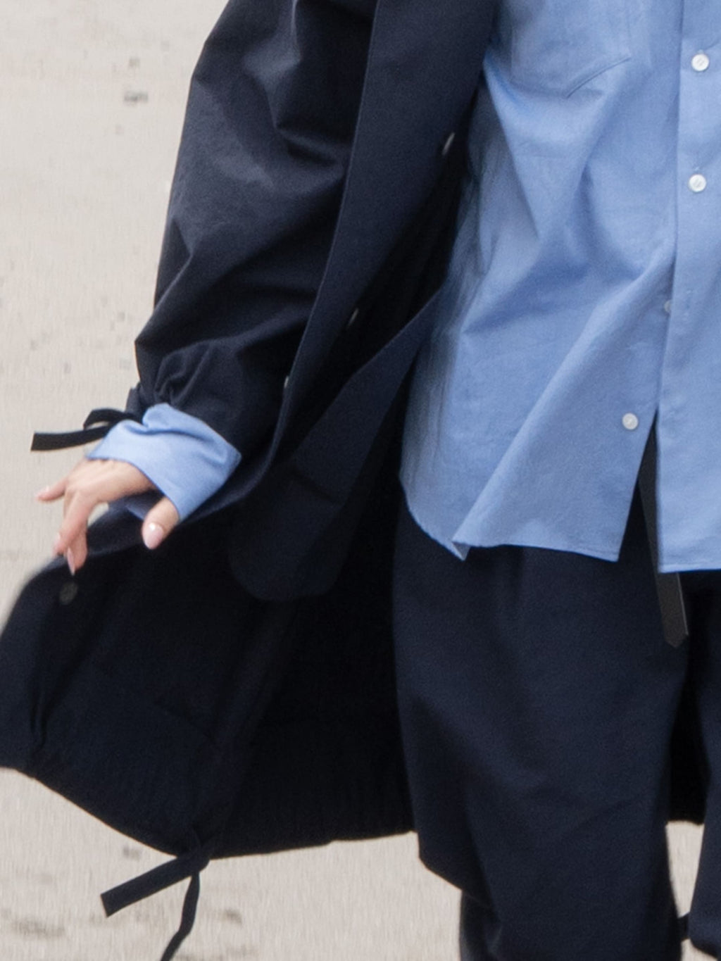 TYPE COAT cotton coat navy