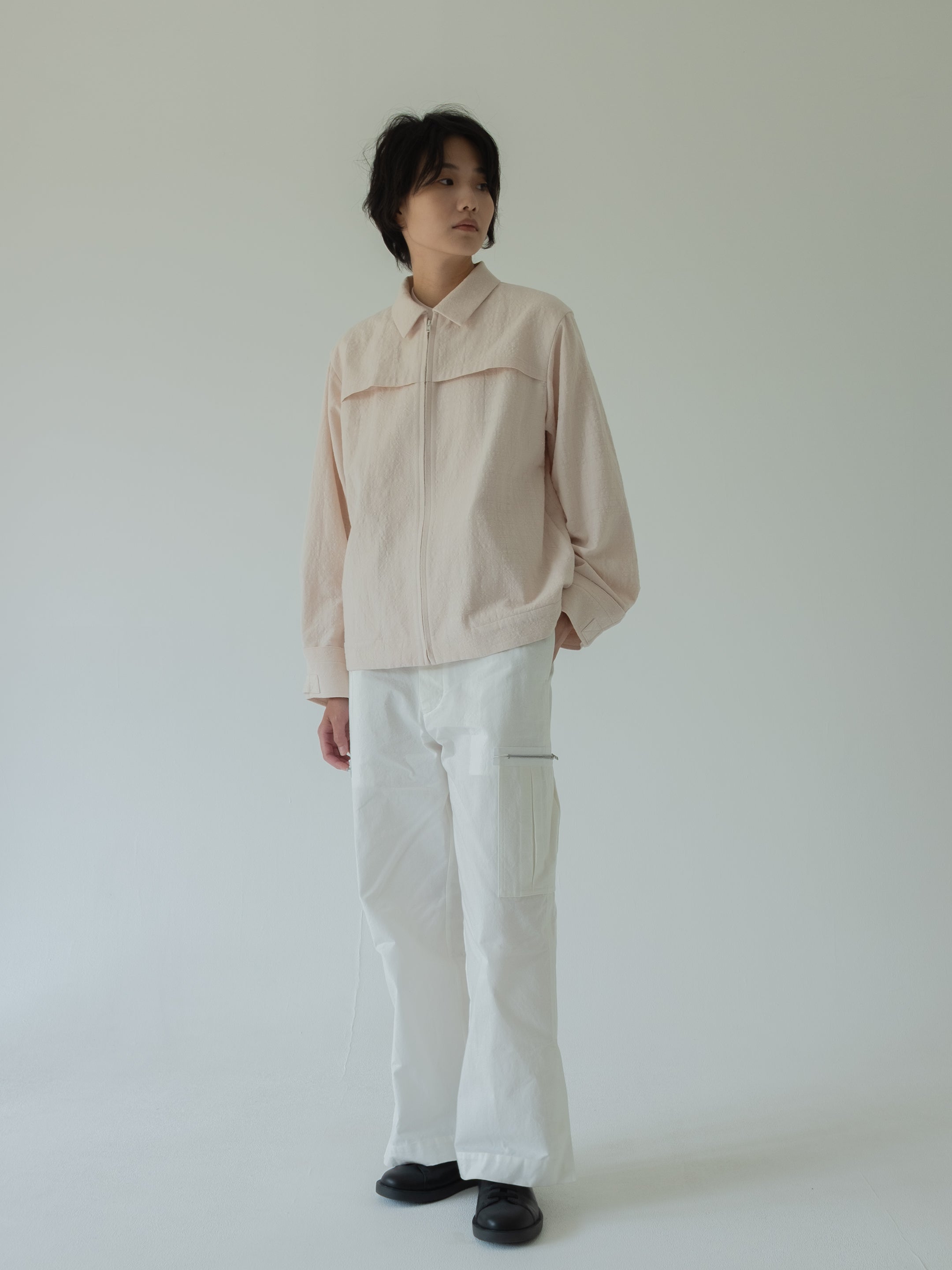 Ear swing top cotton blouson