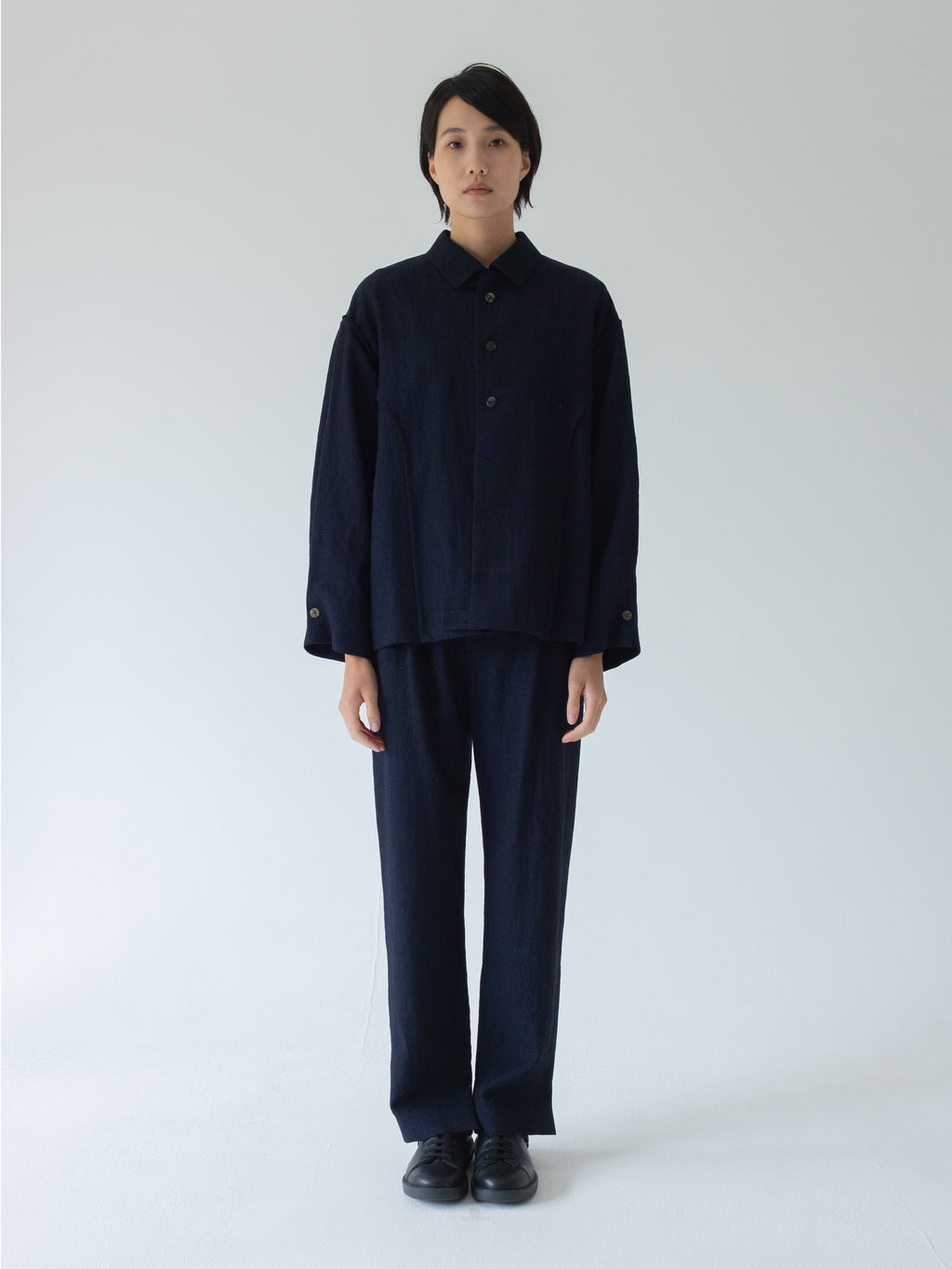 asura wool linen blouson