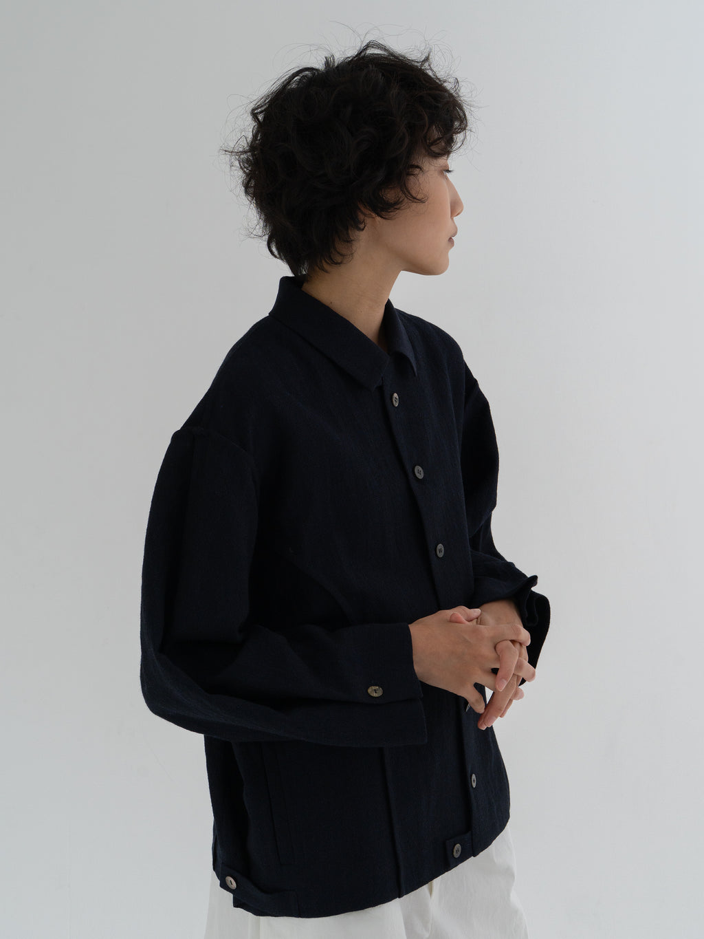 asura wool linen blouson