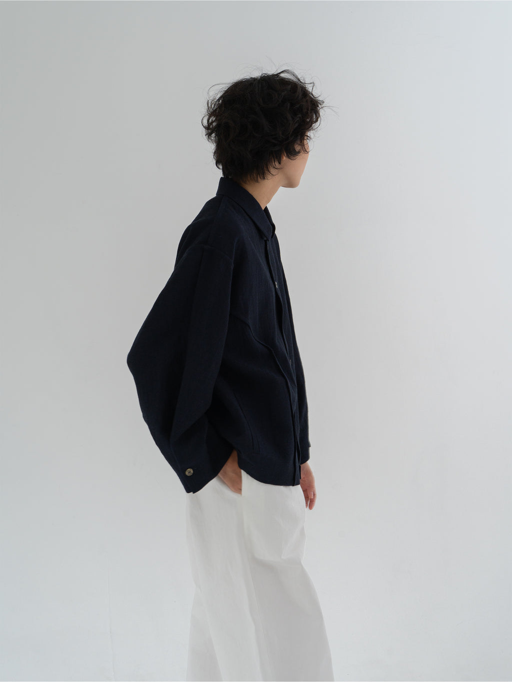 asura wool linen blouson