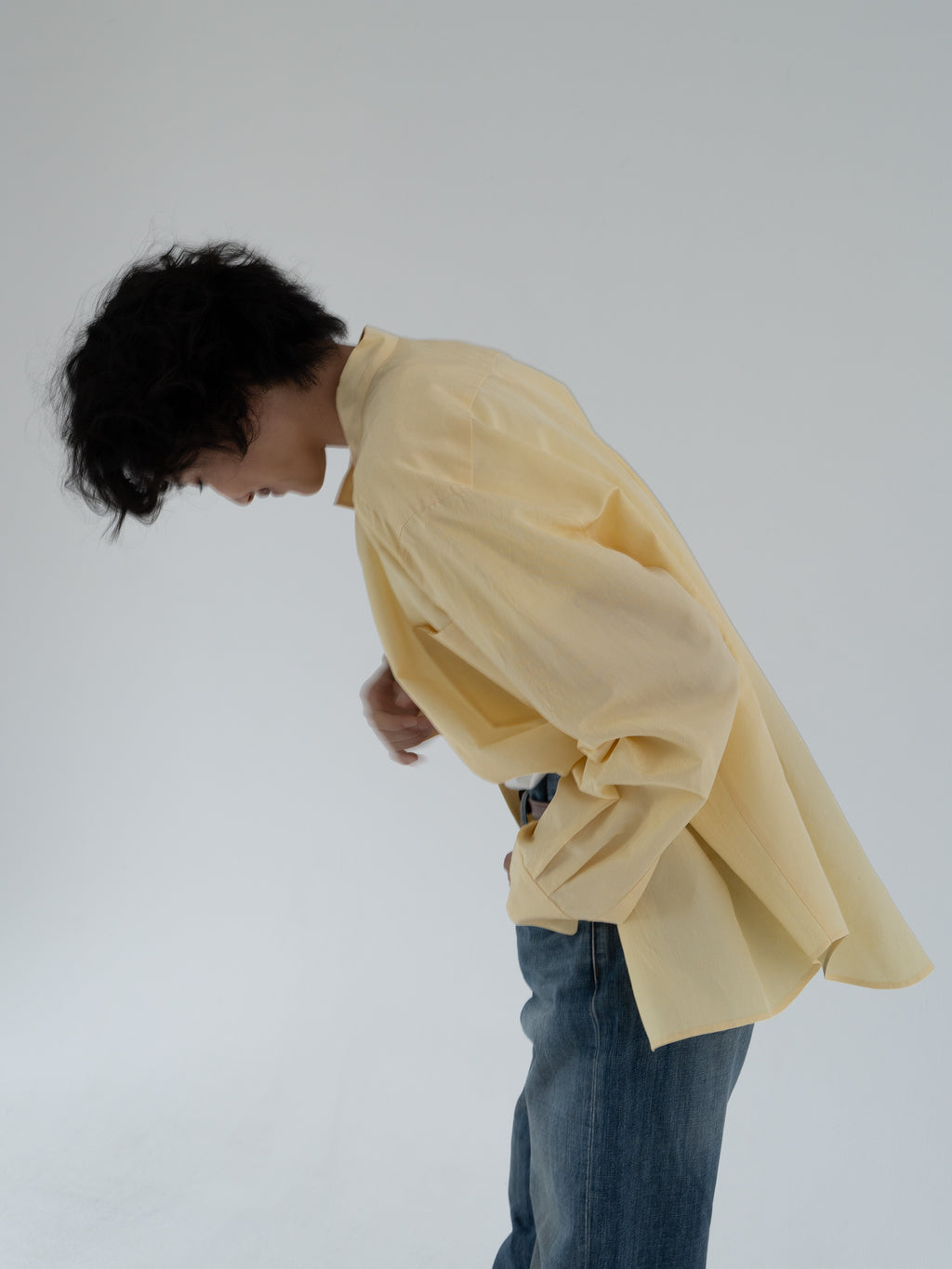 ffogy call linen silk shirts yellow