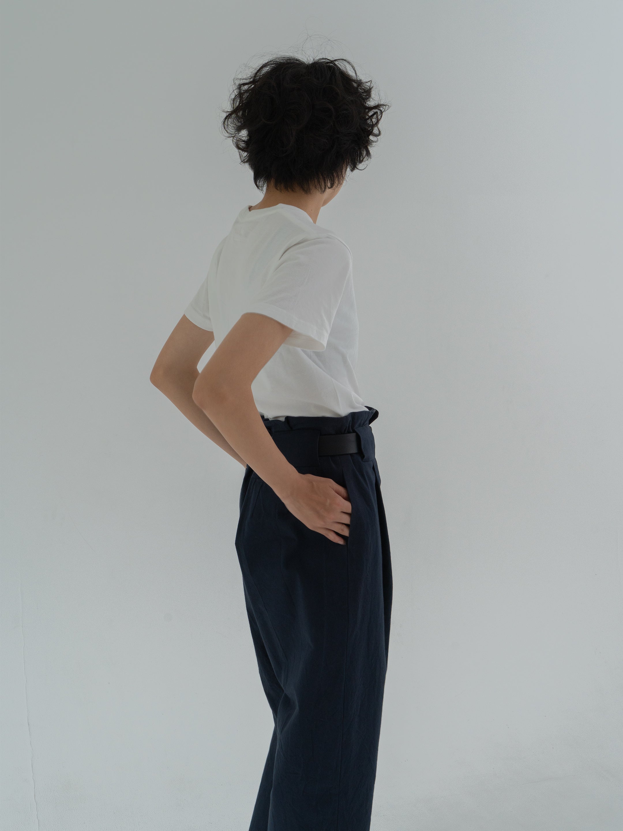TYPE PANTS cotton trousers navy